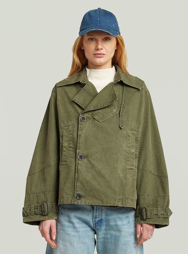 Oversized Short Trench Coat